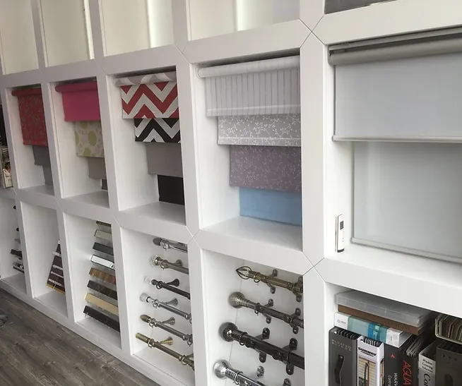 Blind samples in the Martin Kaye Interiors showroom